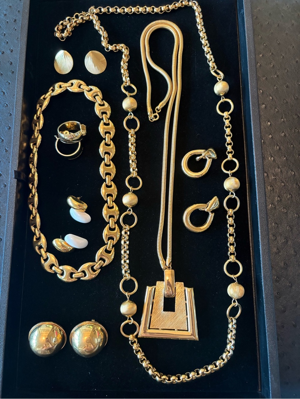 Monet Gold-Tone Pendant Necklace and Coordinating Jewelry Set